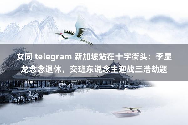 女同 telegram 新加坡站在十字街头：李显龙念念退休，交班东说念主迎战三浩劫题