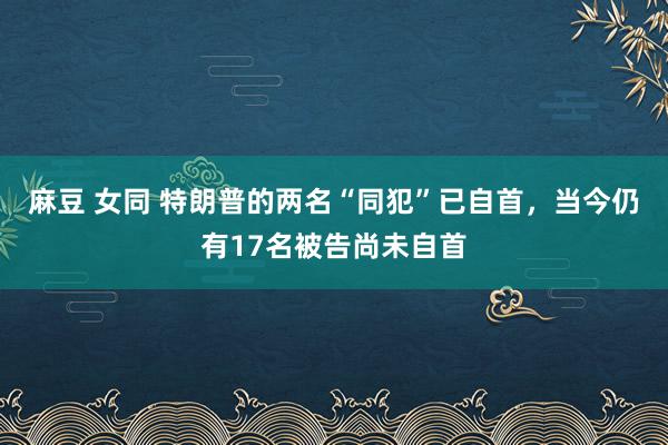 麻豆 女同 特朗普的两名“同犯”已自首，当今仍有17名被告尚未自首