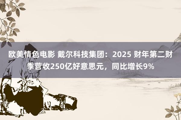 欧美情色电影 戴尔科技集团：2025 财年第二财季营收250亿好意思元，同比增长9%